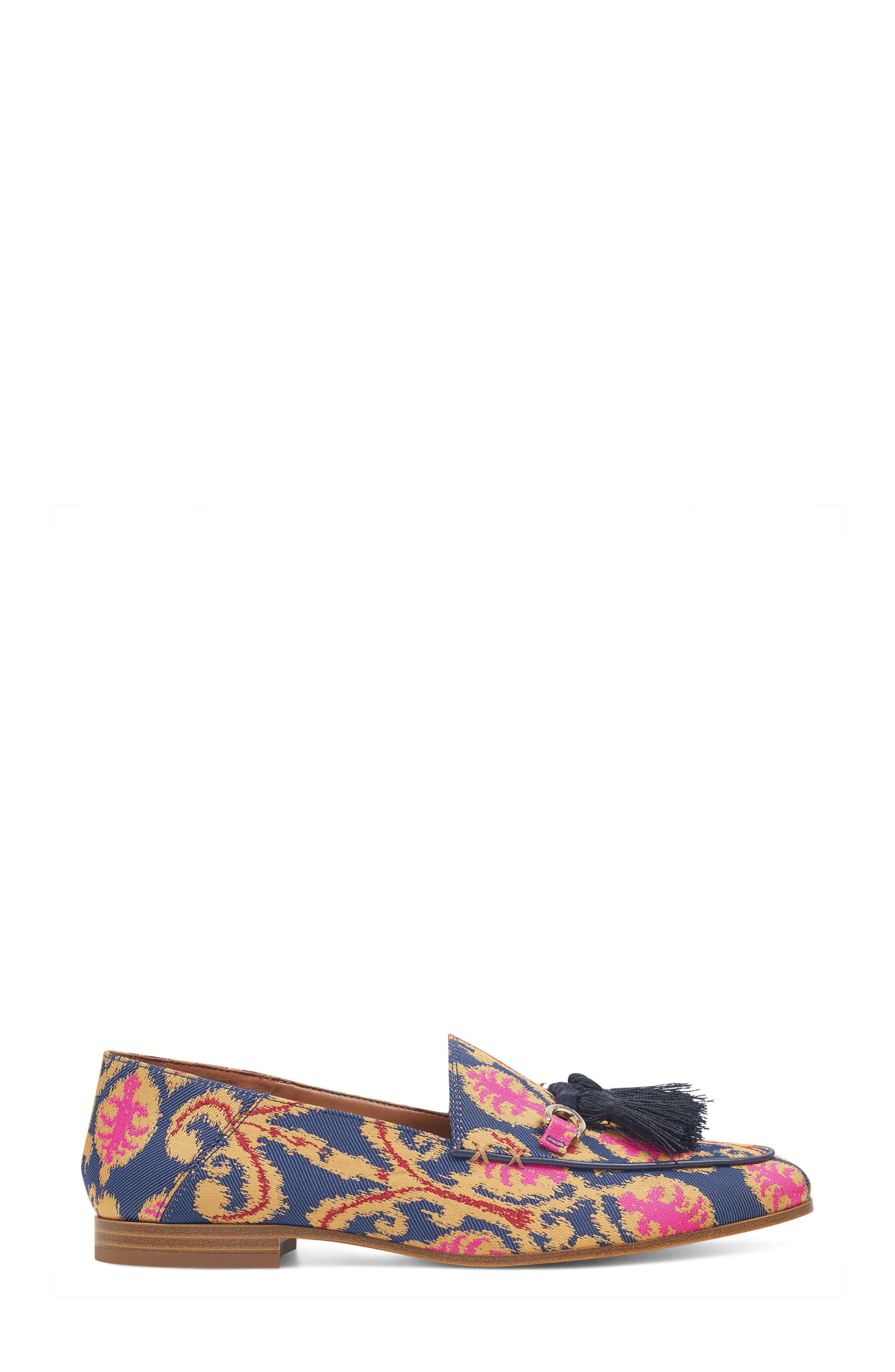 Weslir Tassel Loafer, Alternate, color, BLUE MULTI FABRIC