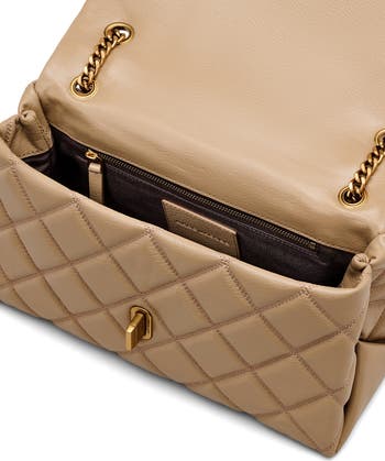 The Dual Chain Diamond Quilted Convertible Leather Shoulder Bag