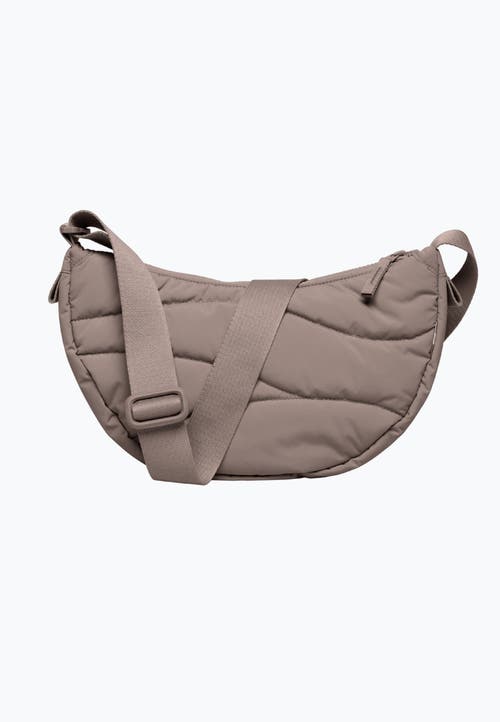 Got Bag Wavy Puffer Recycled Nylon Moon Bag In Gray