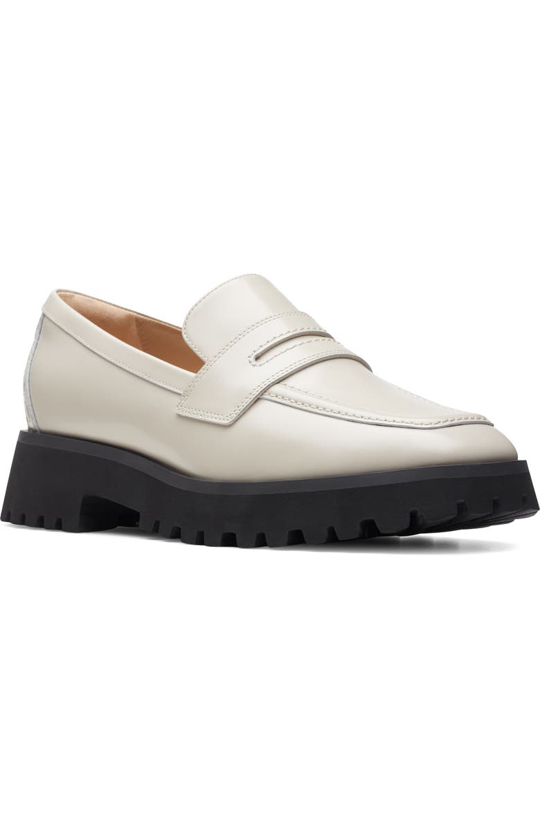 Clarks<sup>®</sup> Stayso Edge Platform Penny Loafer, Main, color,