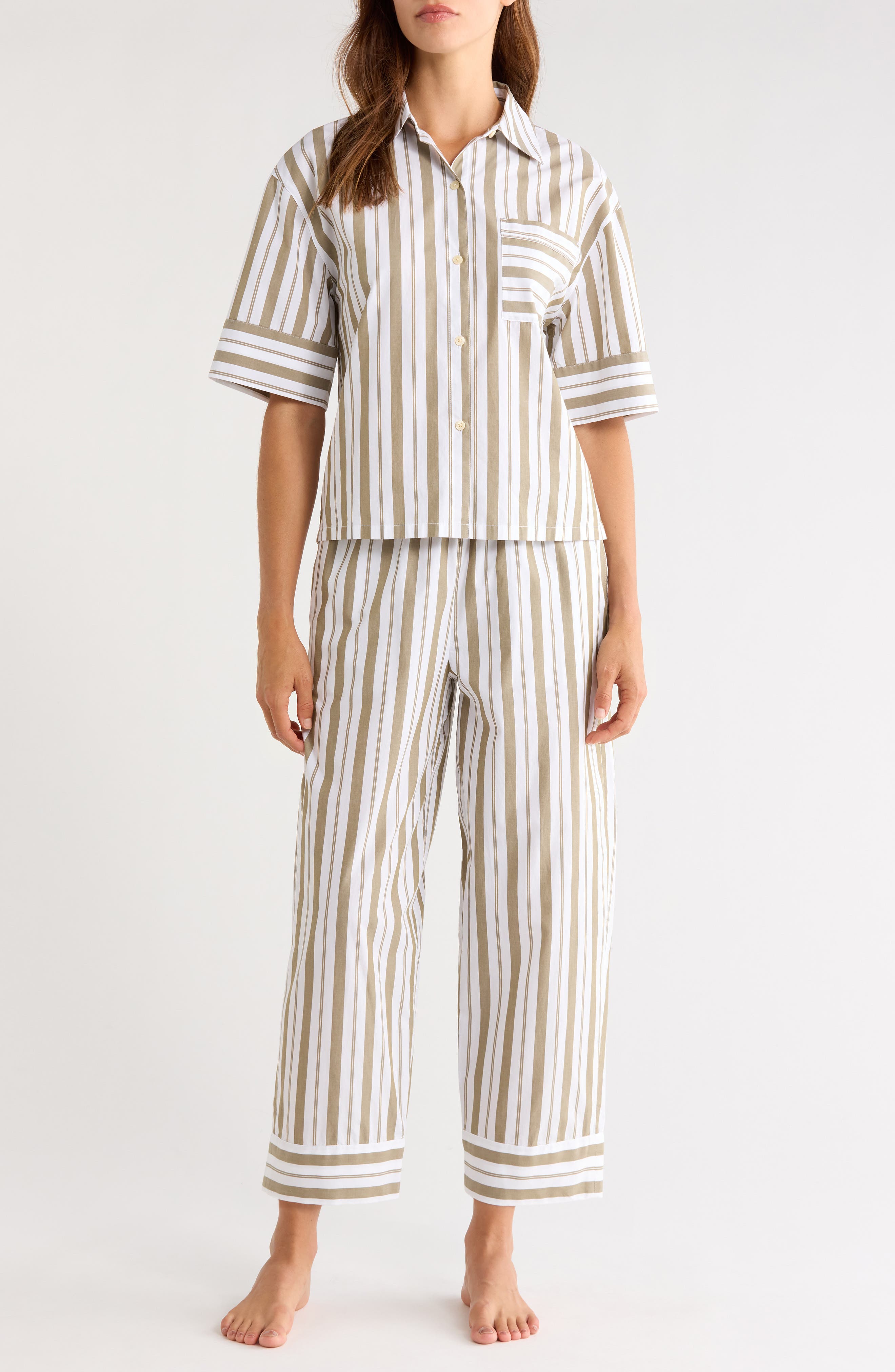 WHITE- OLIVE ALOE SYD STRIPE