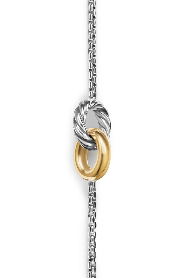 Petite Cable Linked Hoop Bracelet, Alternate, color, STERLING SILVER/ GOLD