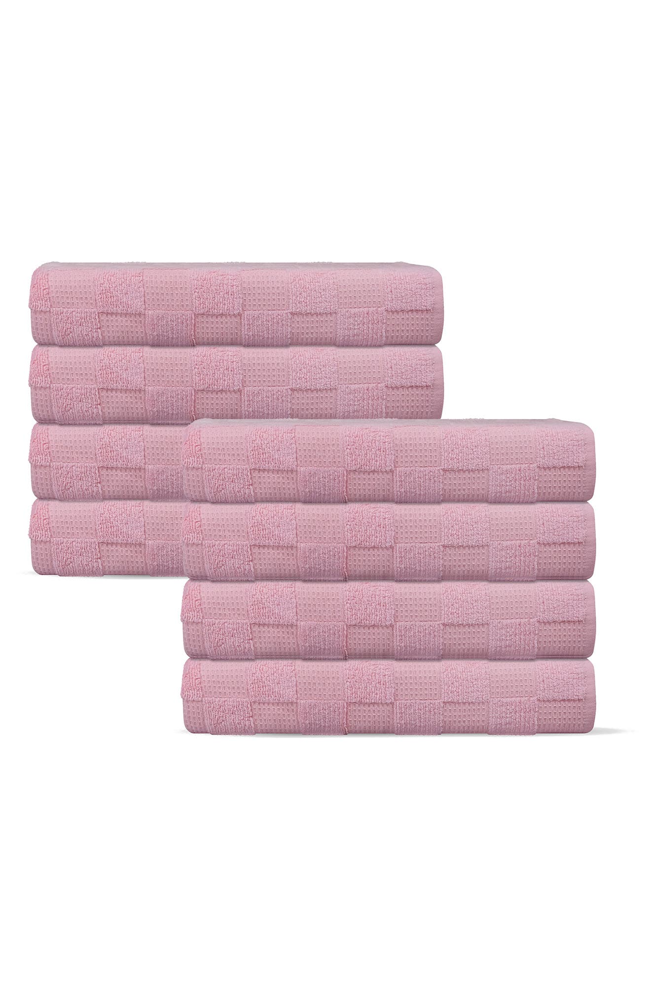 DePera Waffle Terry 8-Piece Turkish Cotton Washcloths