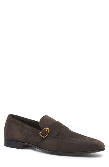 Tom Ford Dover Buckle Penny Loafer In Brown