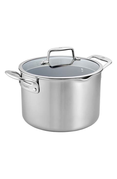 Clad CFX 8-Quart Nonstick Stainless Steel Stock Pot