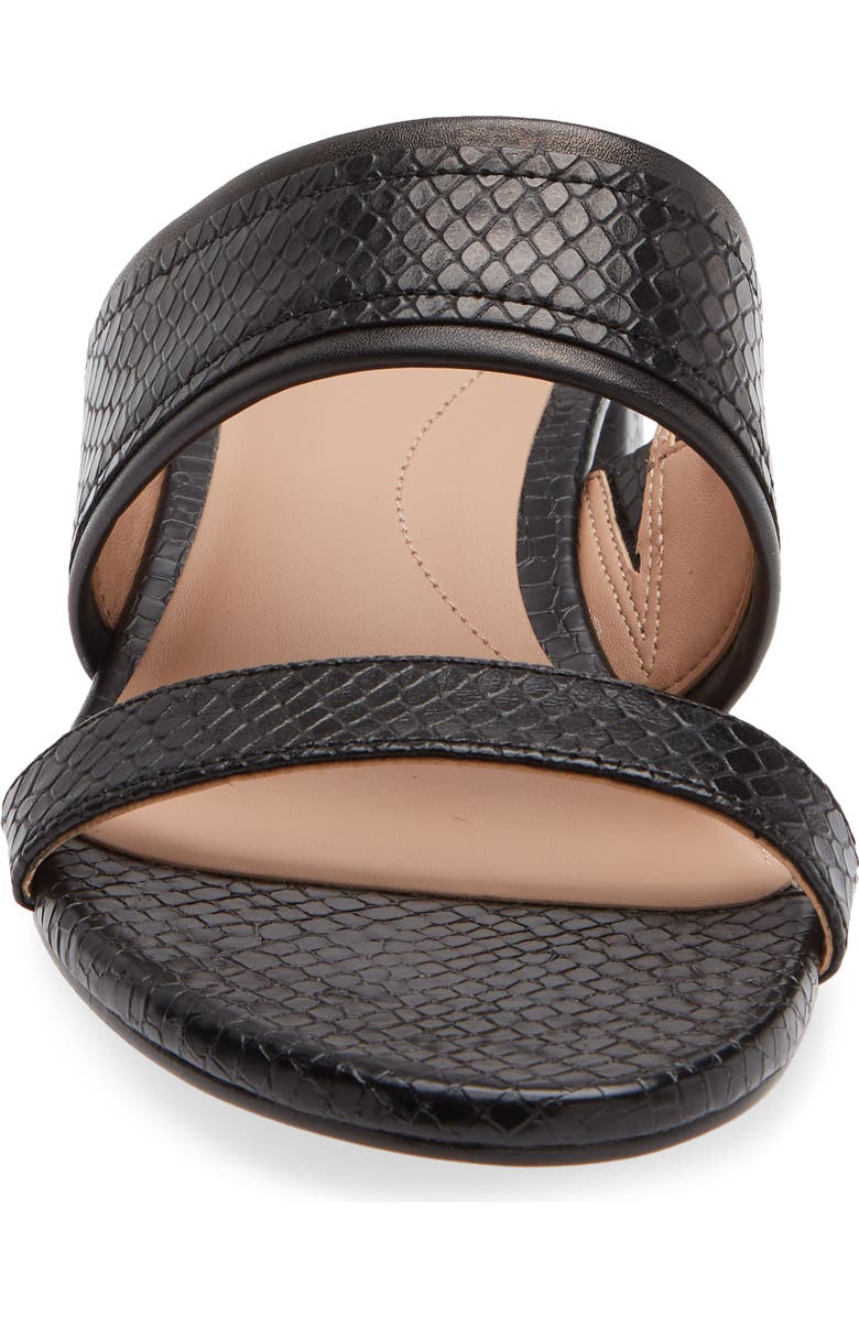 Cole Haan Fionna Wave Double Band Slide Sandals, Alternate, color, Black Snake Print Leather