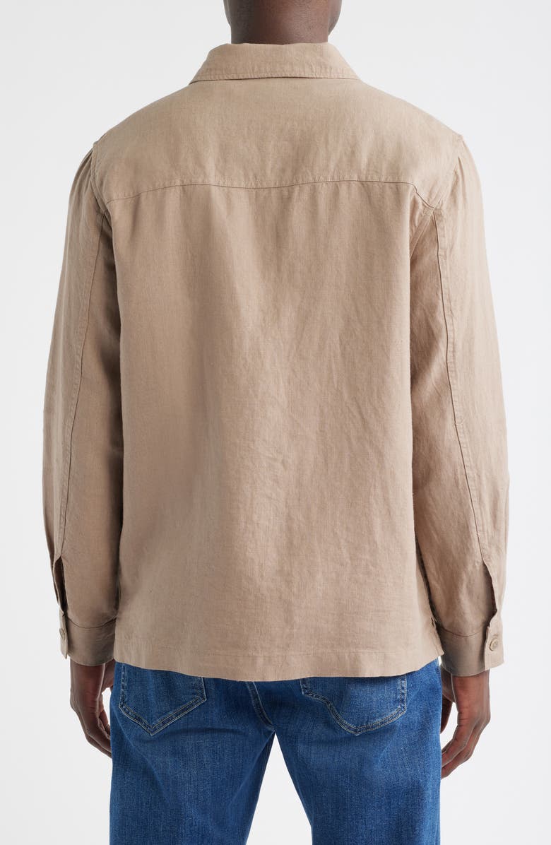 Nordstrom Linen Shirt Jacket, Alternate, color, Tan Desert