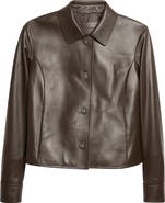FERRAGAMO Boxy Lambskin Leather Jacket
