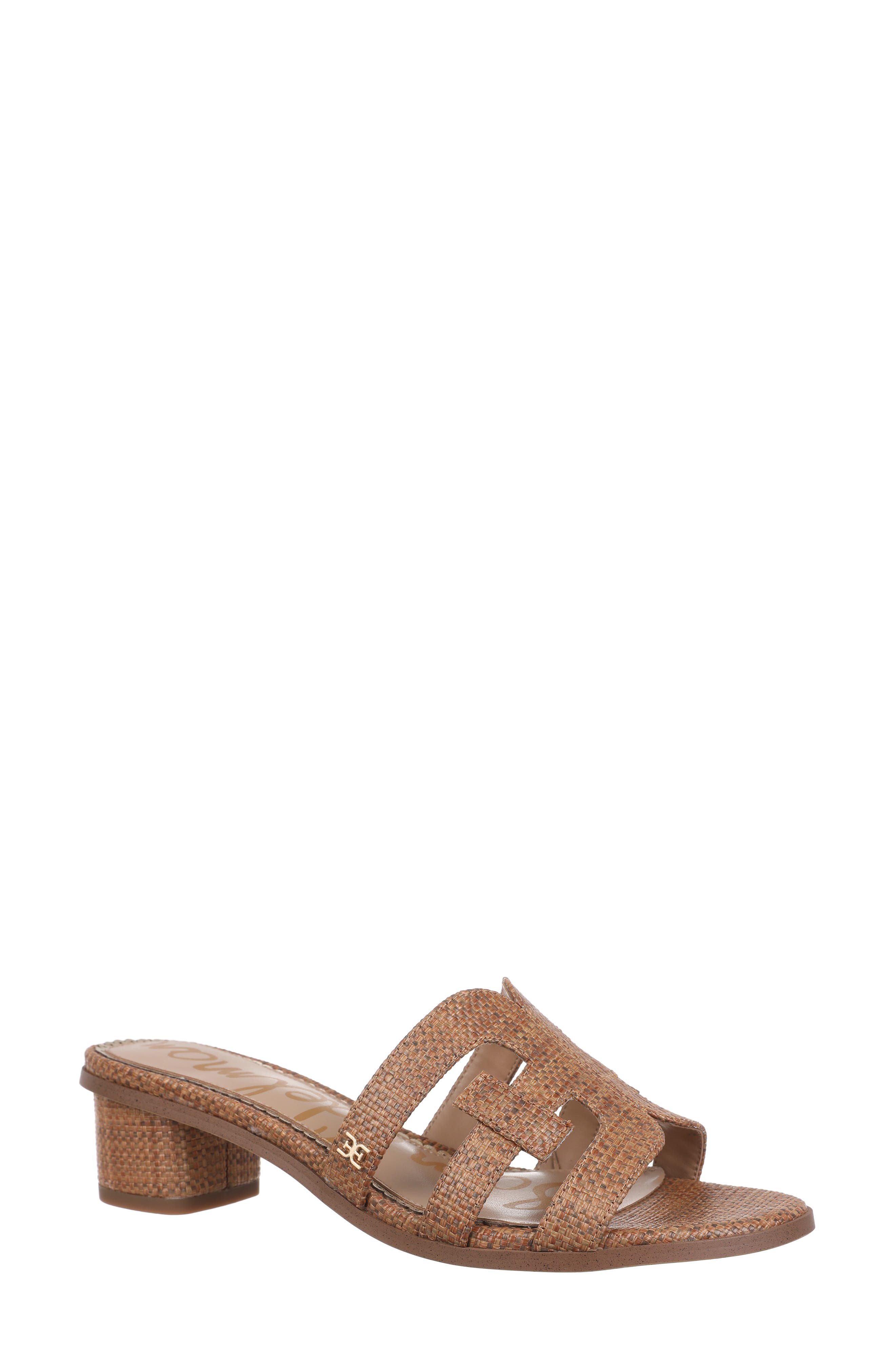Sam Edelman Illie Block Heel Slide Sandal, Main, color, New Cuoio