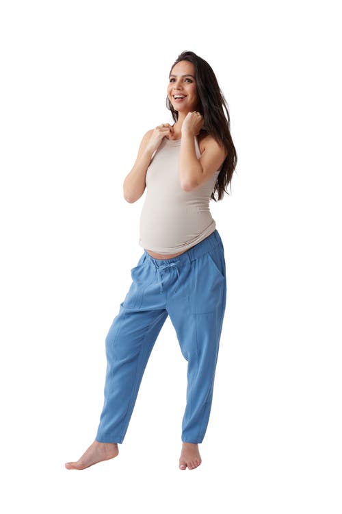 Ingrid & Isabel Seamless Maternity Rib Tank in Stone 