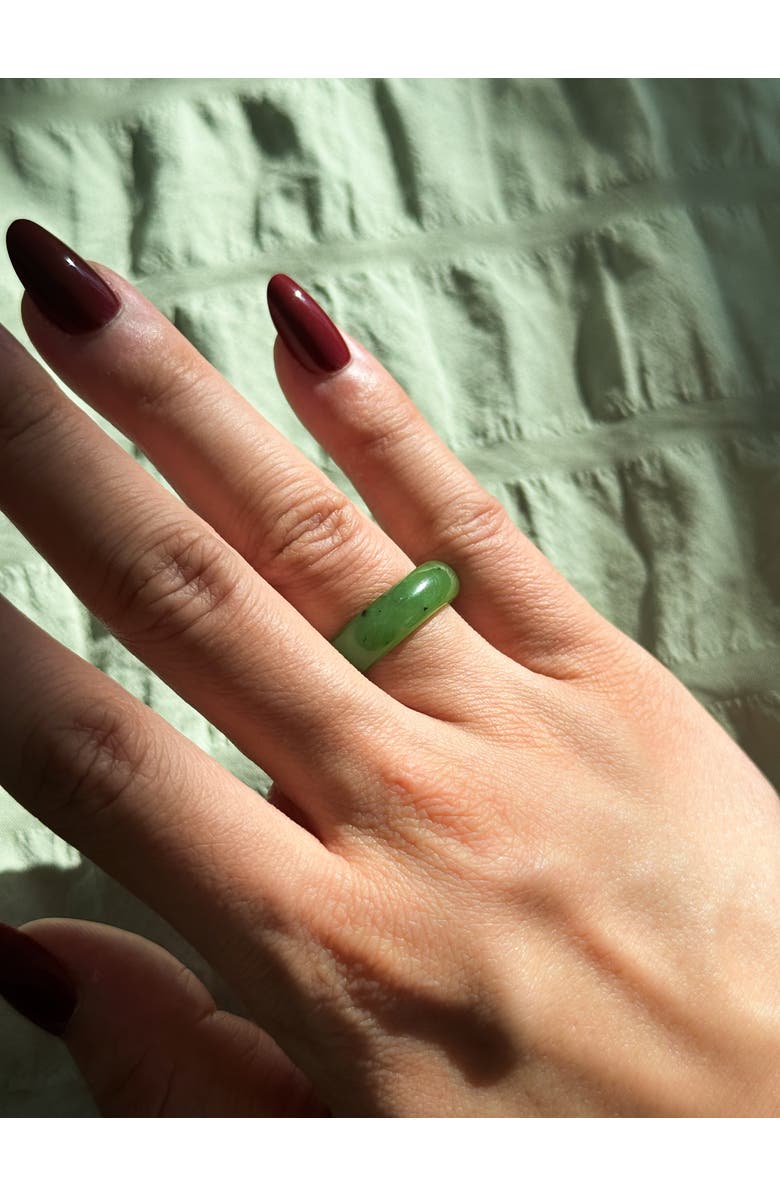 seree Evergreen Green Jade Ring, Alternate, color, Green