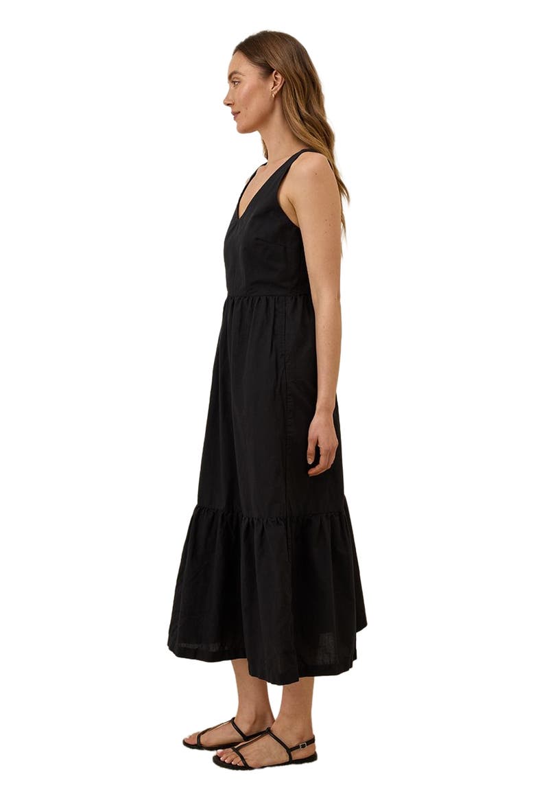Canopy Linen Easy Tank Dress Made with Organic Cotton, Alternate, color, Black