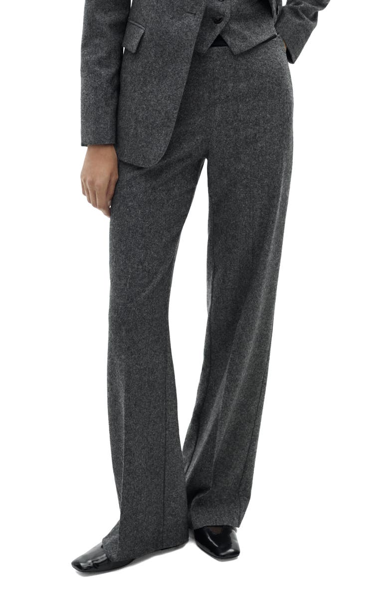 MANGO Marbled Wool-Blend Suit Pants, Main, color, 