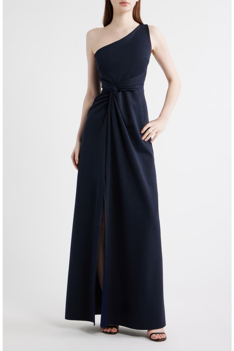 Sugar Off the Shoulder Gown, Main, color, BLU NOTTE