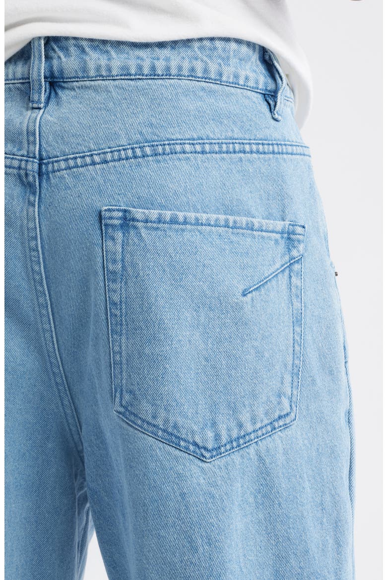 Dart Five-Pocket Fray Hem Jeans, Alternate, color, BLUE