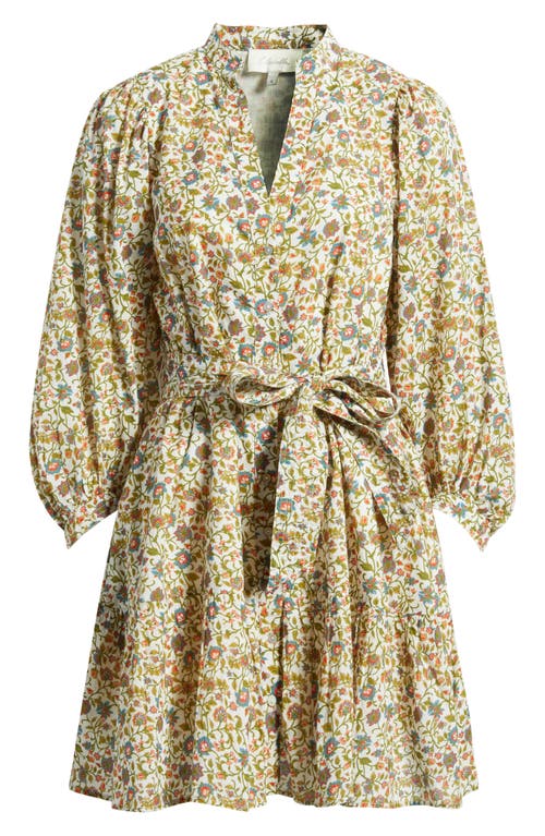 Cleobella Delilah Floral Long Sleeve Organic Cotton Mini Shirtdress