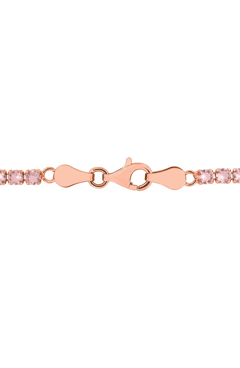 Julianna B. Gemstone Tennis Bracelet Sterling Silver, Alternate, color, Morganite/Rose-Plated