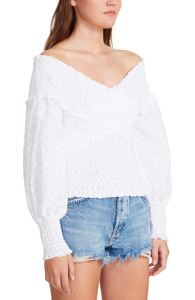 BB Dakota by Steve Madden Victoriously Yours Off the Shoulder Cotton Top, Alternate, color, 