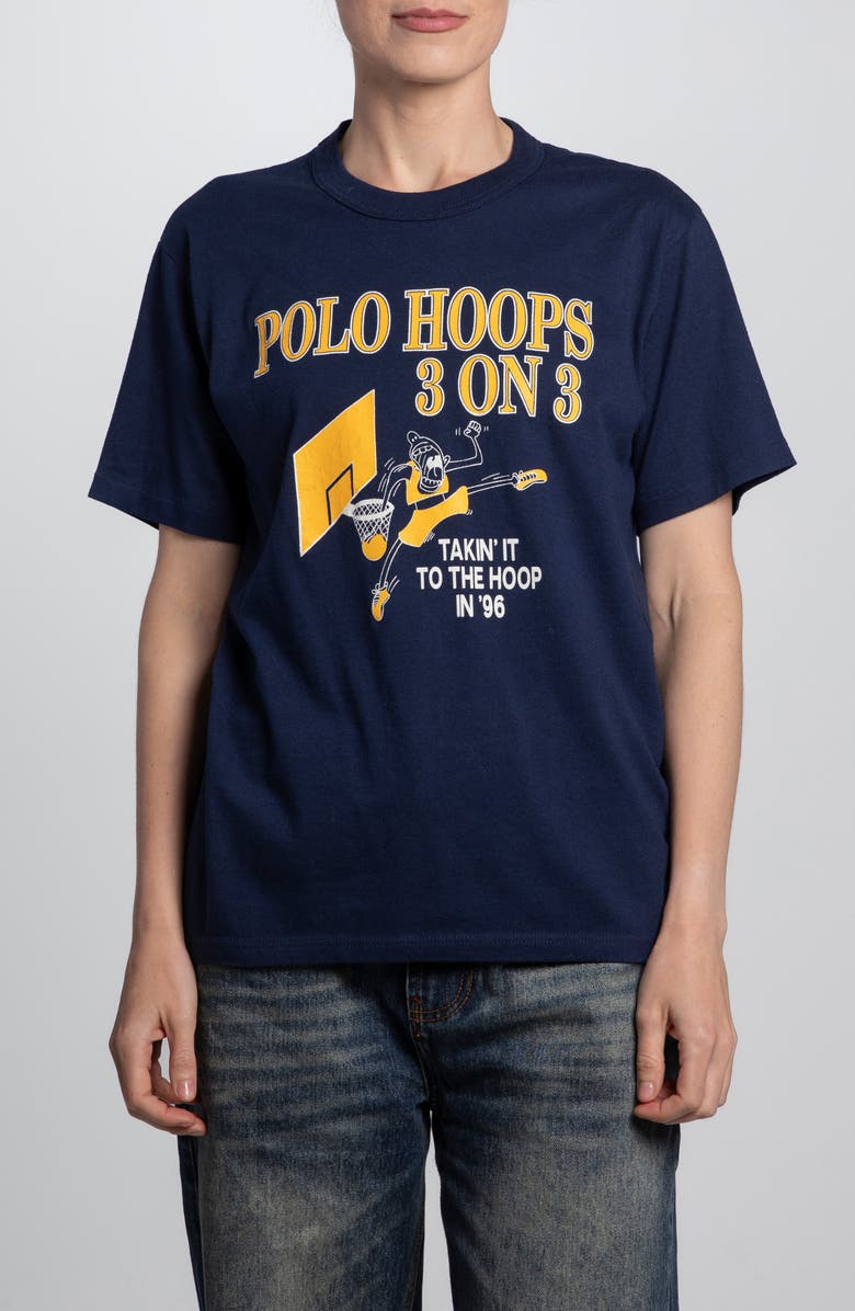 Elwood Vintage '96 Polo Hoops Tee, Main, color, Navy