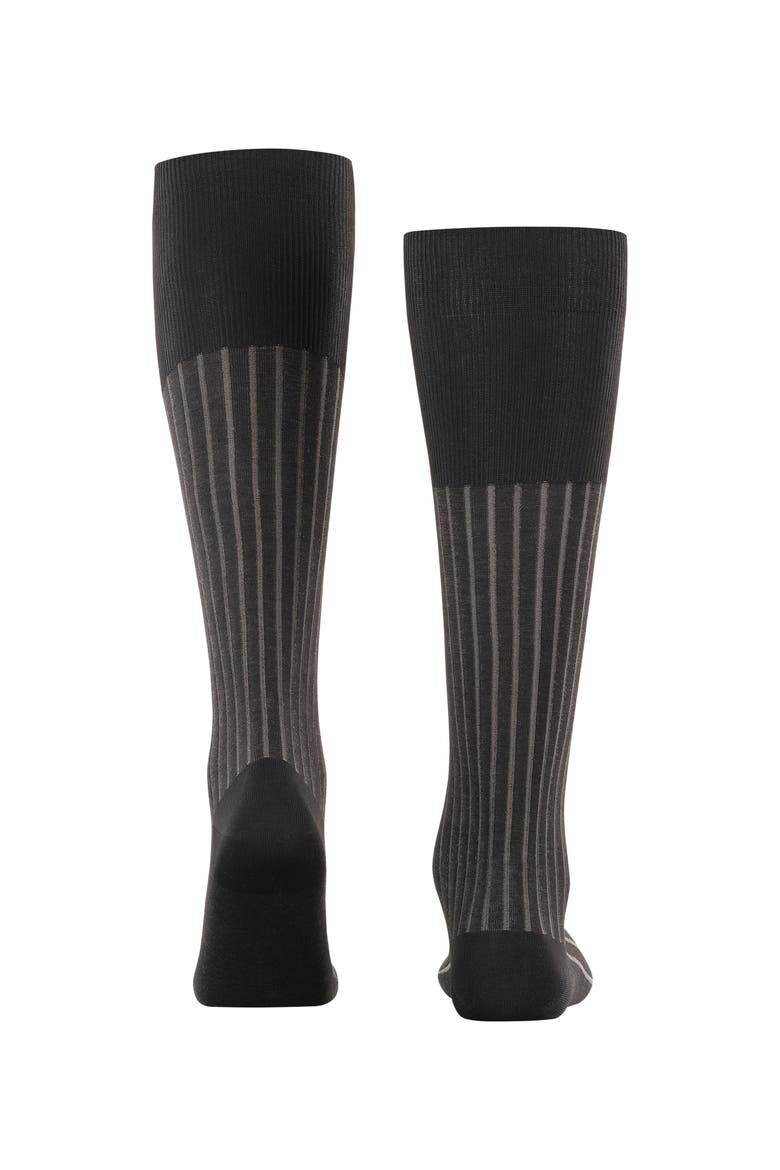 Shadow Striped Cotton Knee High Socks, Alternate, color, Grey-White