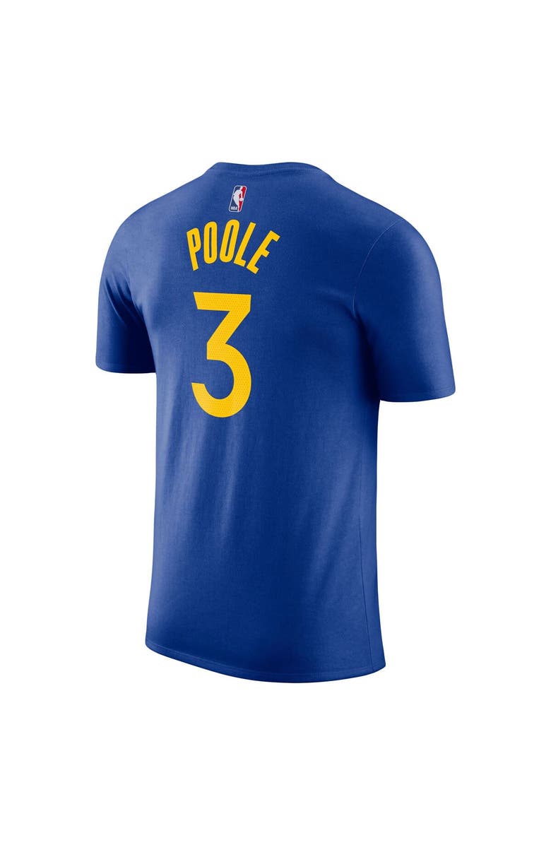 Nike Men's Nike Jordan Poole Royal Golden State Warriors Icon 2022/23 Name & Number T-Shirt, Alternate, color, 