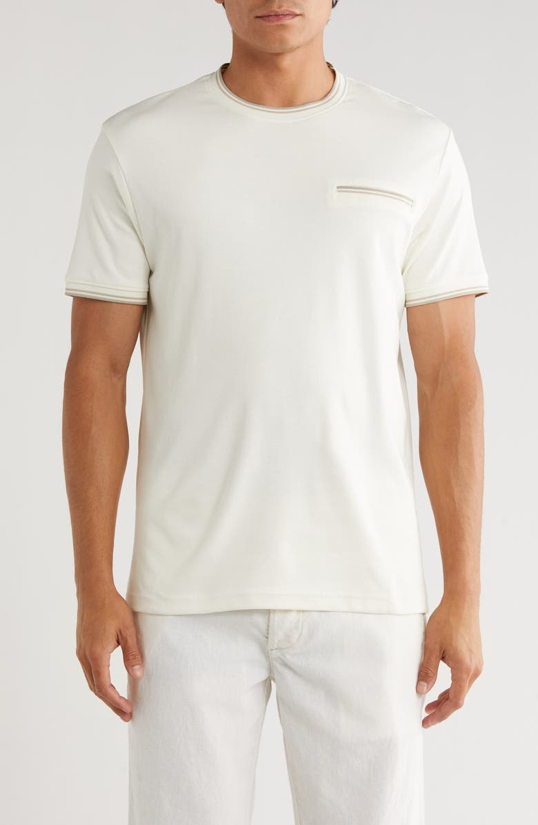 DENIM AND FLOWER Chest Pocket T-Shirt, Main, color, Off White