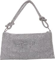 BERNESS Rhinestone Top Zip Shoulder Bag