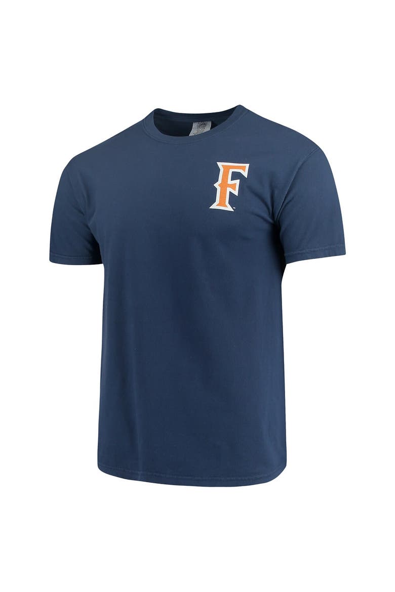 Men's Navy Cal State Fullerton Titans Baseball Flag Comfort Colors T-Shirt, Alternate, color, Navy