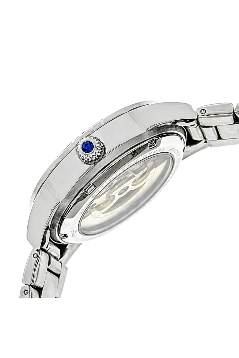 Godiva Automatic MOP Bracelet Watch, Alternate, color, Black