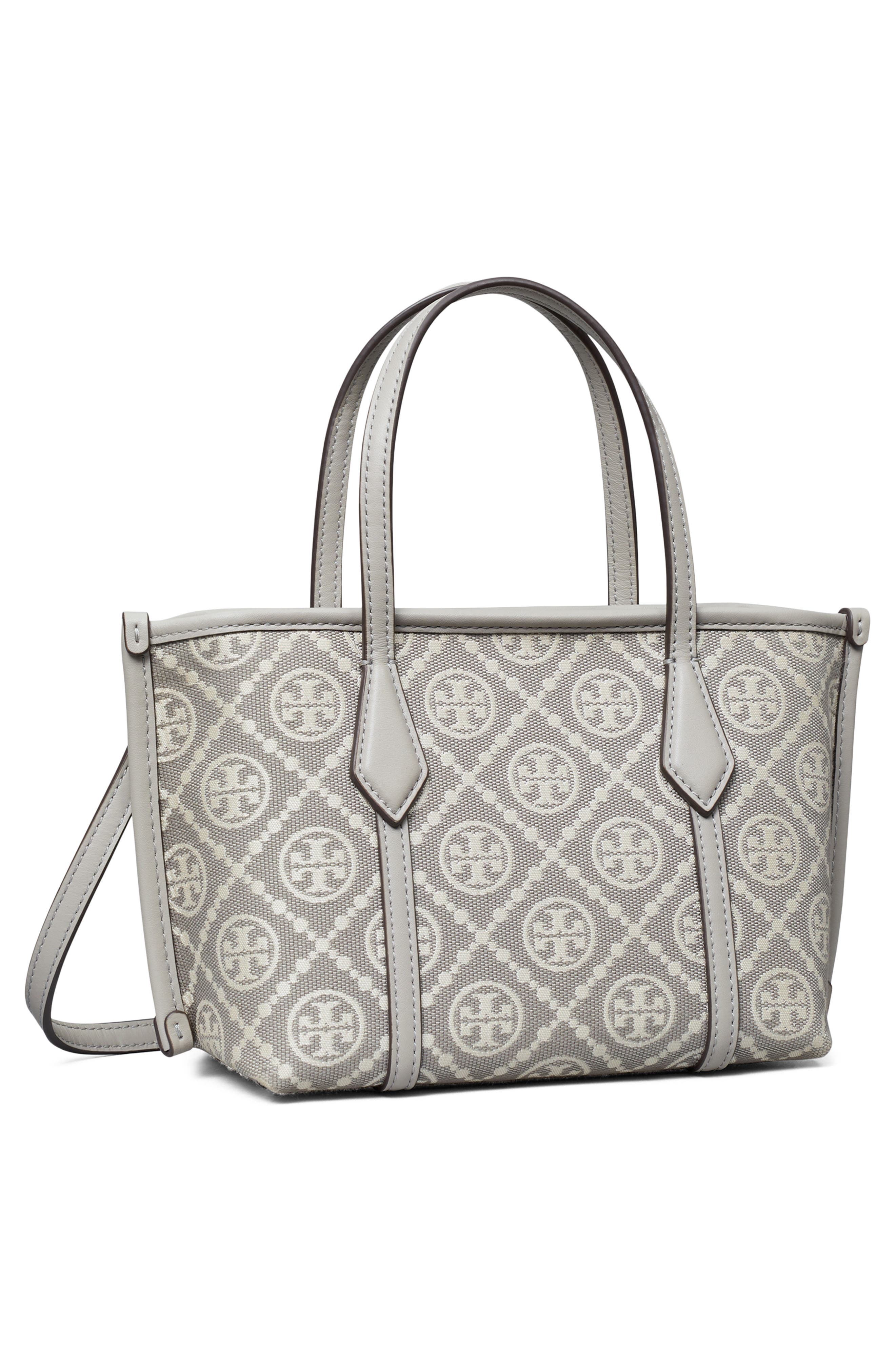 Tory Burch Mini Perry T Monogram Jacquard Tote, Alternate, color, 