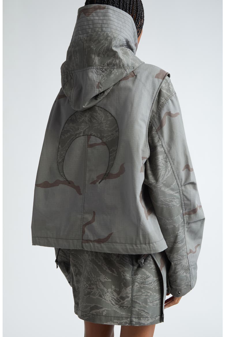 Camo Ripstop Bomber Jacket, Alternate, color, DARK GREY