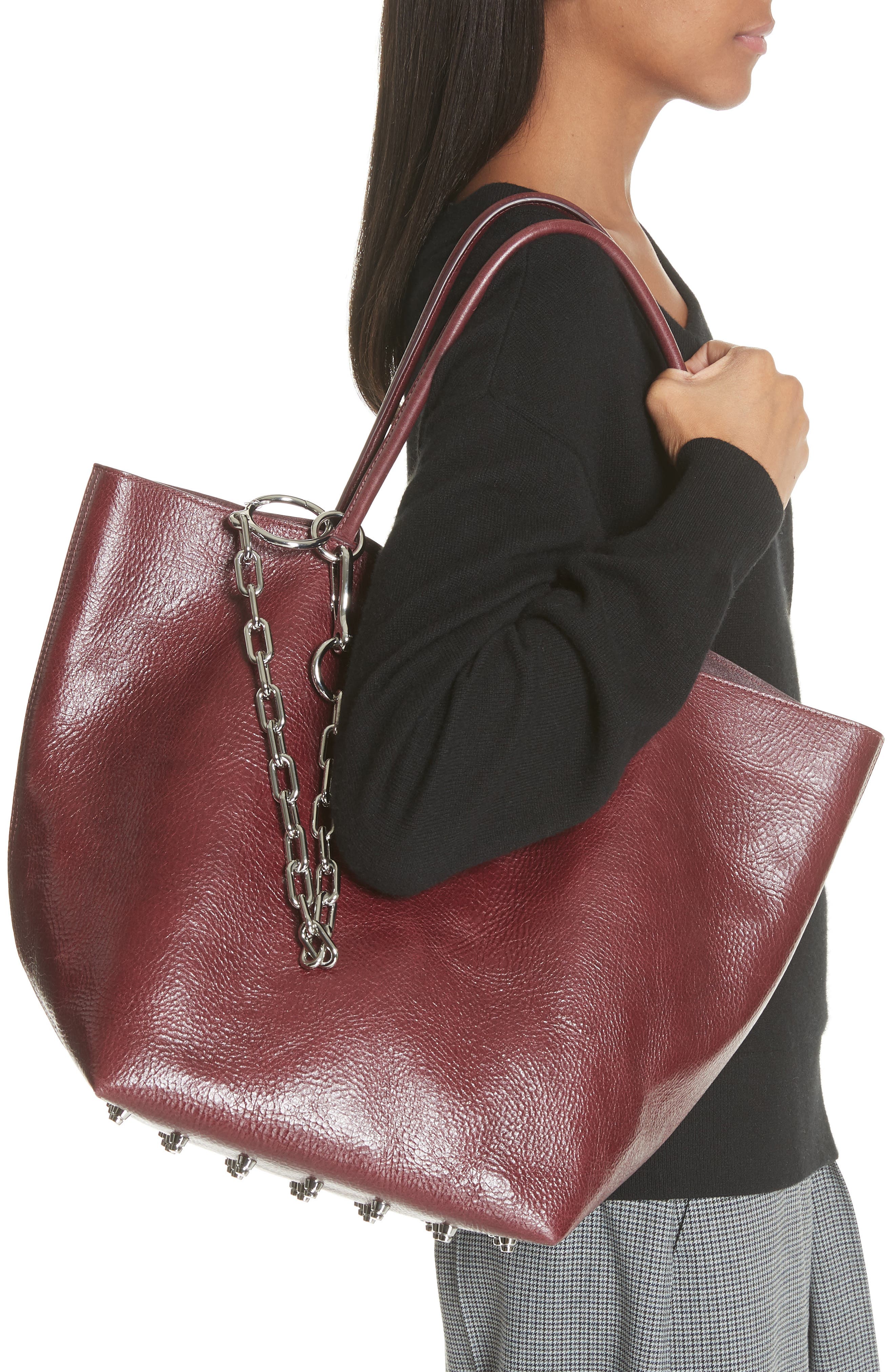 Alexander Wang Large Roxy Leather Tote Bag, Alternate, color, 