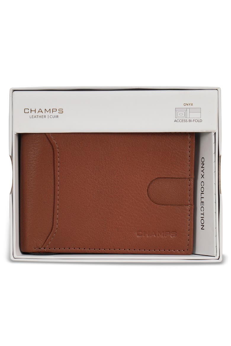 Onyx Leather RFID Bifold Wallet, Alternate, color, BROWN