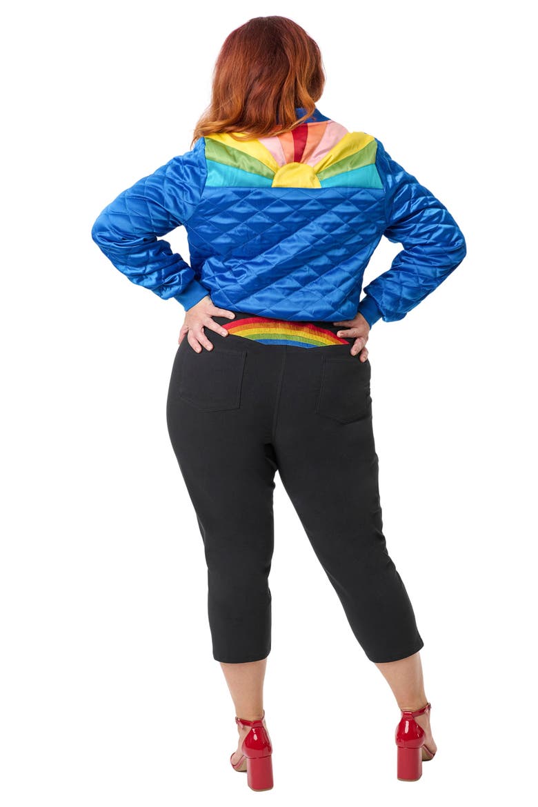 Plus Size Rachelle Capri Pants, Alternate, color, Black/Black
