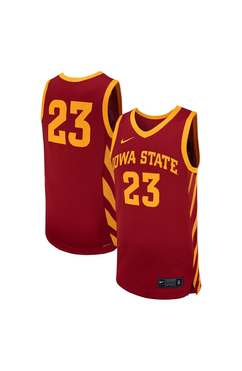 Nike Men's Nike #23 Cardinal Iowa State Cyclones Replica Basketball Jersey, Main, color, 