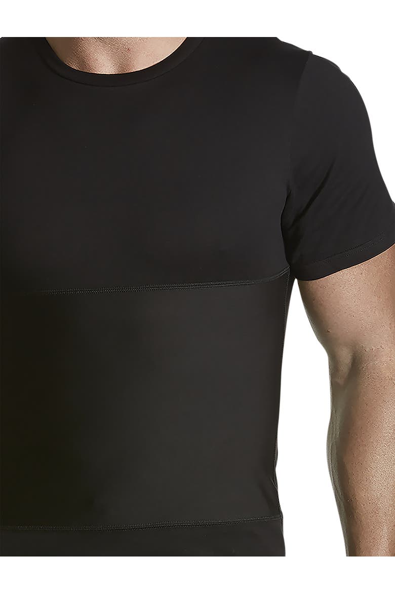 Shapewear Crewneck T-Shirt, Alternate, color, BLACK