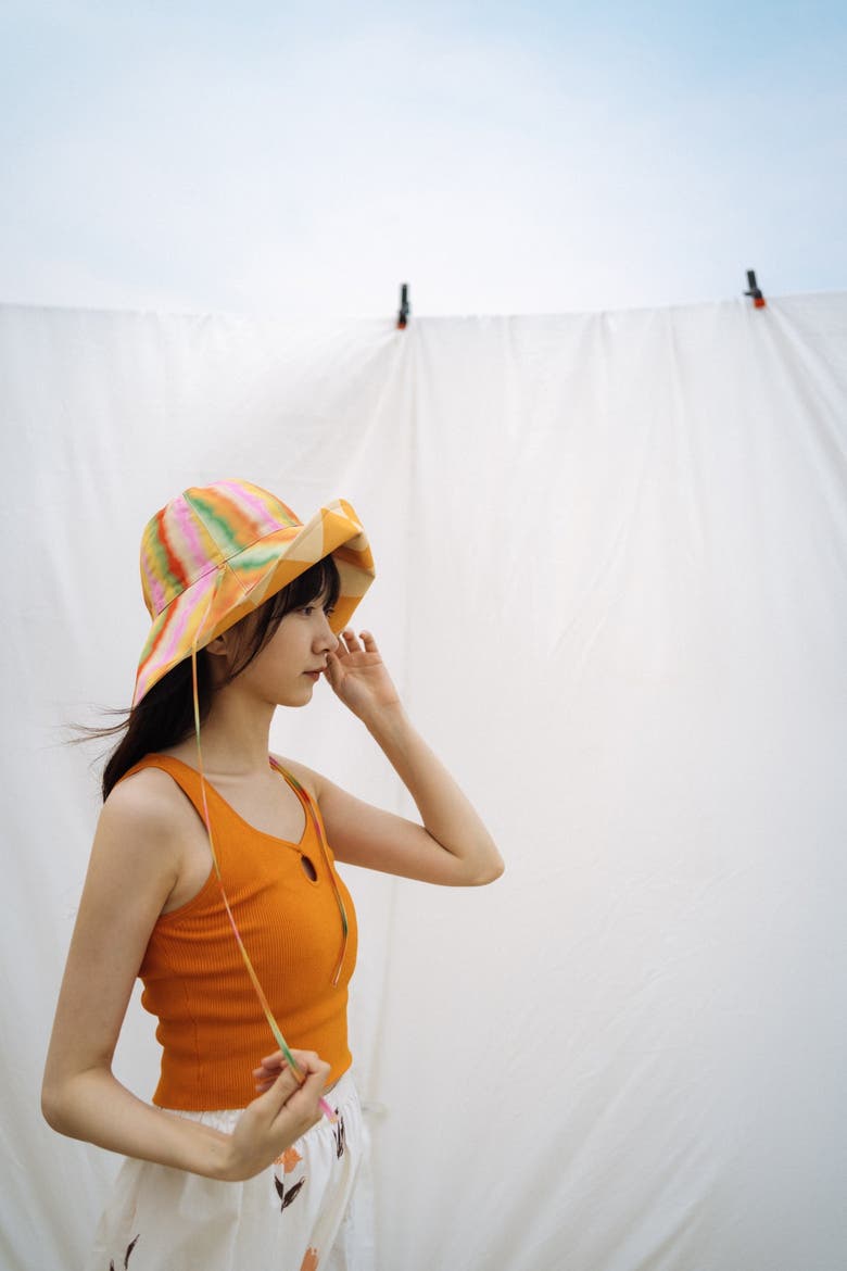 "Day Dream" Reversible Sun Hat, Alternate, color, Rainbow
