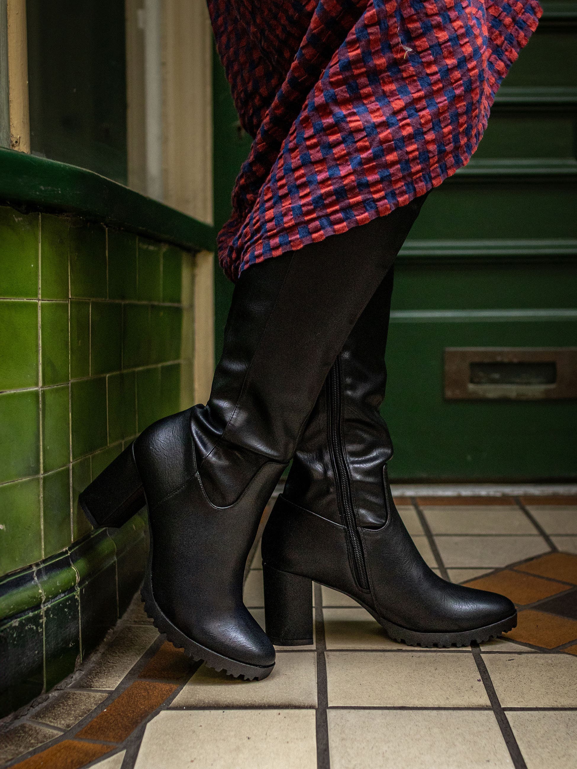 V.GAN LONDON Vegan Edam Knee-High Boots, Alternate, color, Black