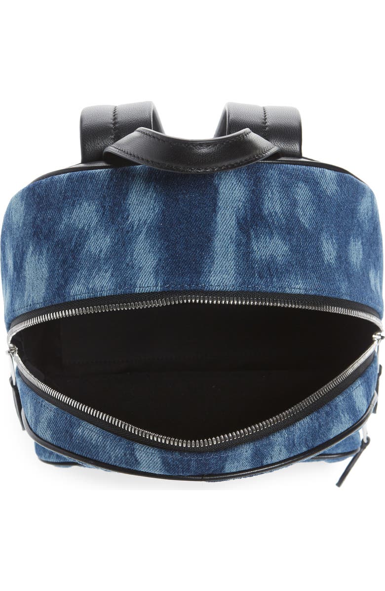 Burberry Quilted Check Bleached Deer Denim Backpack, Alternate, color,