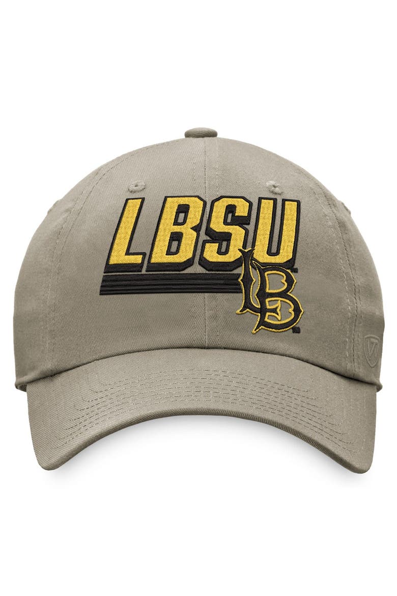 Men's Top of the World Khaki Cal State Long Beach The Beach Slice Adjustable Hat, Alternate, color, Khaki