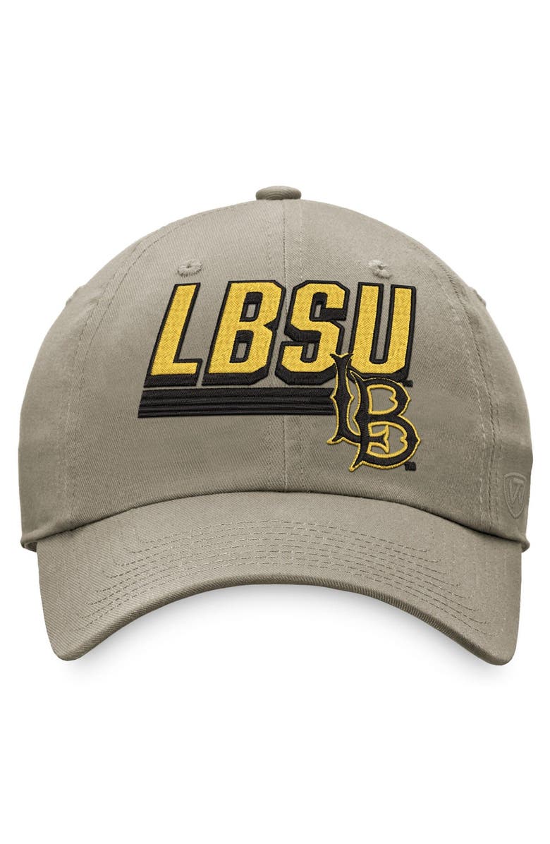 TOP OF THE WORLD Men's Top of the World Khaki Cal State Long Beach The Beach Slice Adjustable Hat, Alternate, color, Khaki