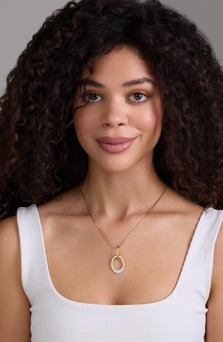 Bony Levy 18K Gold Cleo Diamond Pendant Necklace, Alternate, color, Two Tone