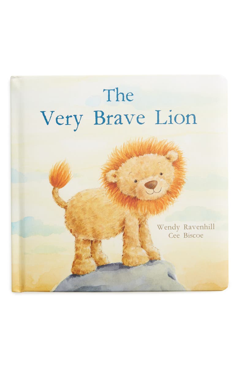 Jellycat 'The Very Brave Lion' Board Book, Main, color, Yellow Multi