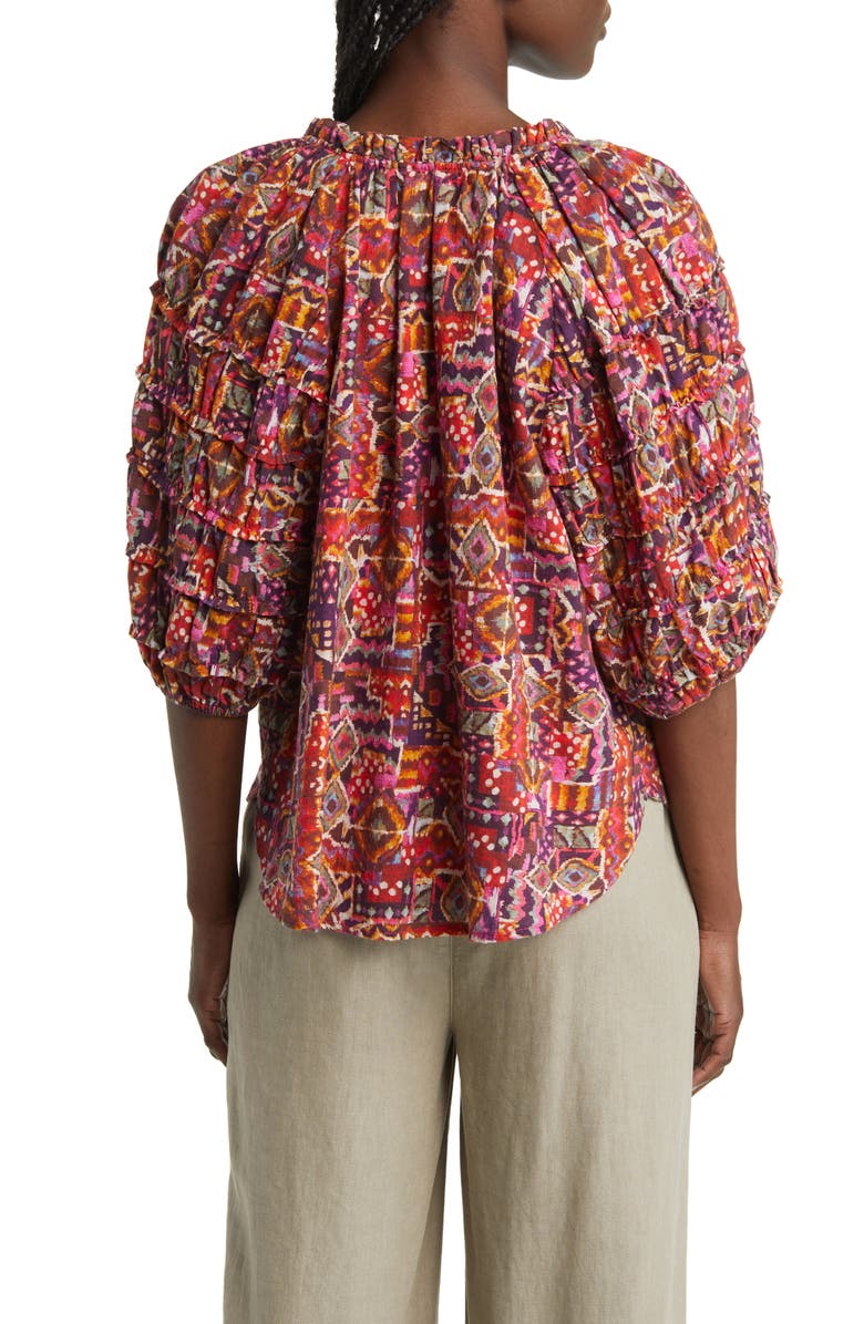 XÍRENA Lucia Print Frill Top, Alternate, color, 
