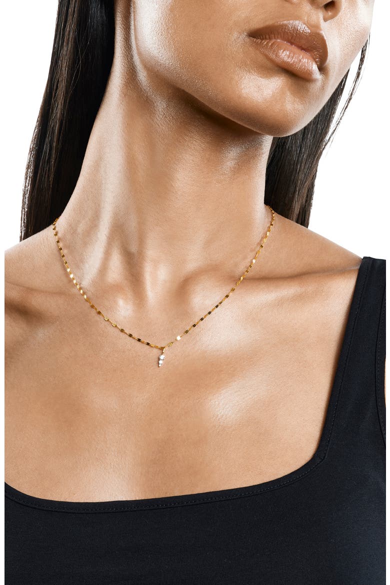 14K Gold Diamond Spike Pendant Necklace, Alternate, color, YELLOW GOLD