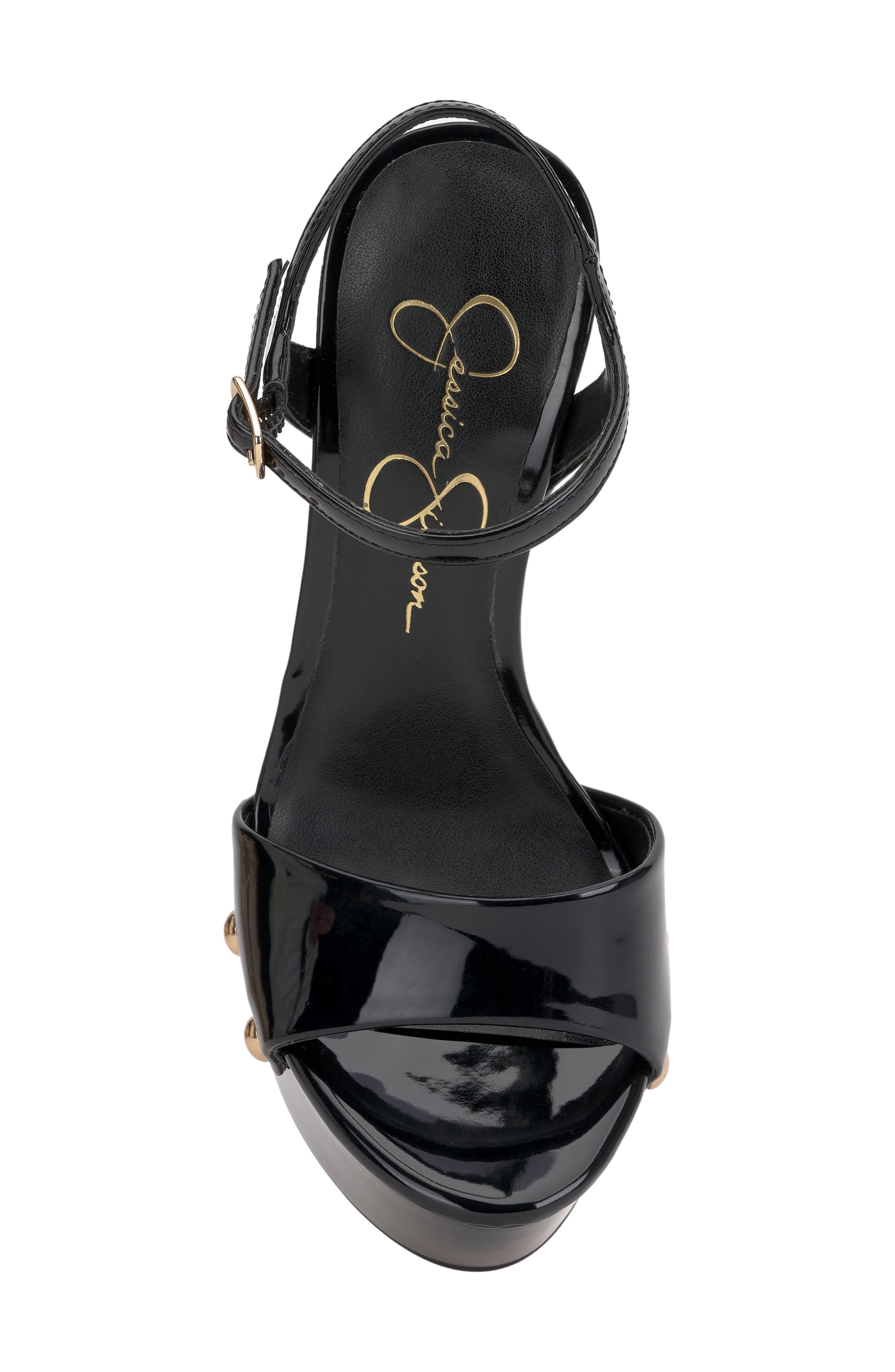Jessica Simpson Calenta Ankle Strap Platform Sandal, Alternate, color, Black