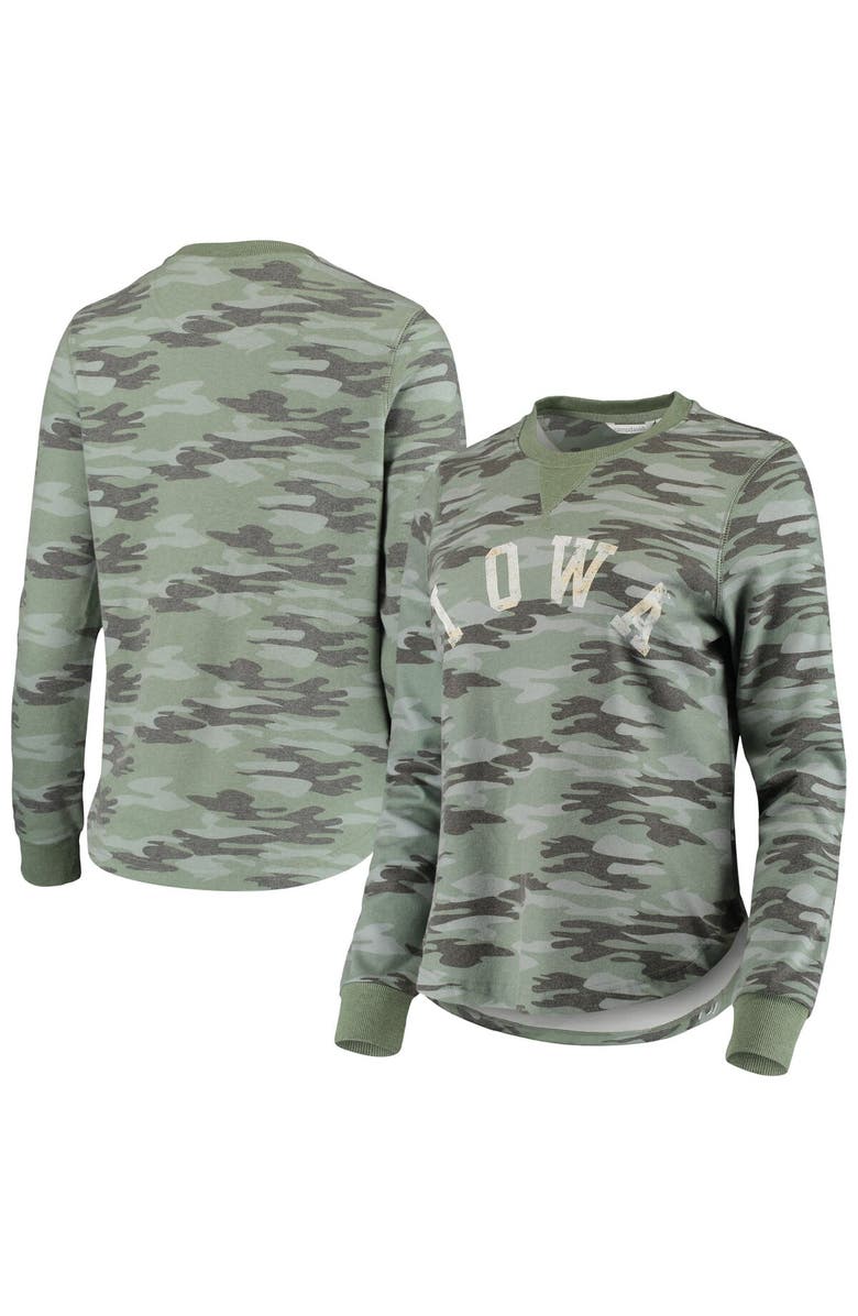 CAMP DAVID Women's Camo Iowa Hawkeyes Comfy Pullover Sweatshirt, Main, color, 