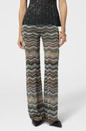 Missoni Sequin Metallic Zigzag Stripe Sweater Pants