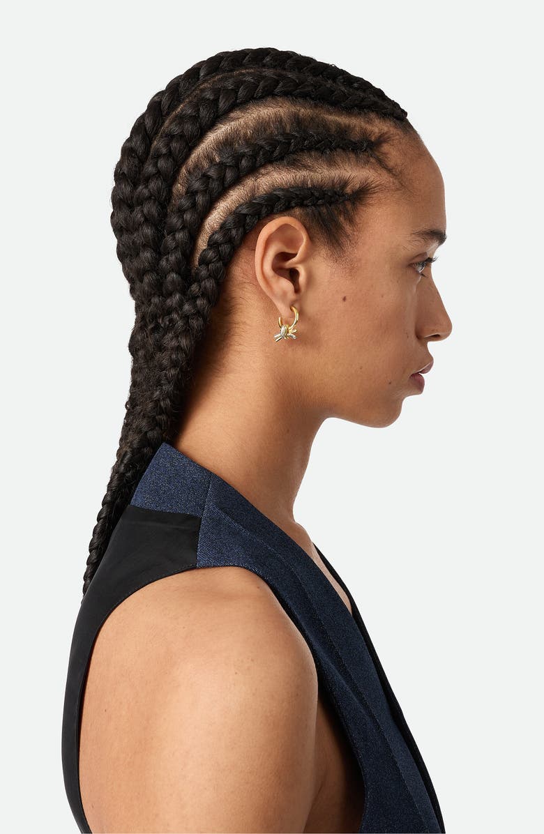 Bottega Veneta Two-Tone Knot Hoop Earrings, Alternate, color, 