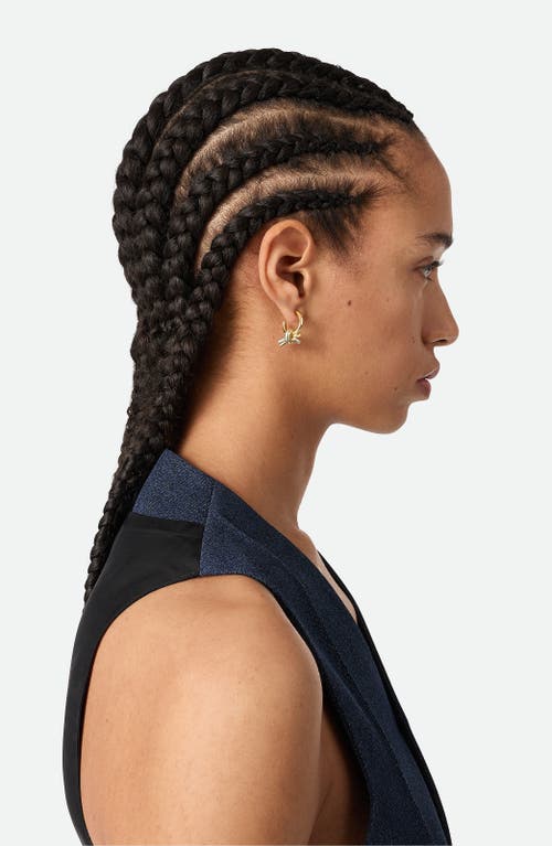 Bottega Veneta Two-tone Knot Hoop Earrings In Gold